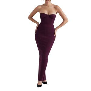 House of CB LUCIA Grape Strapless Corset Maxi Dress XS